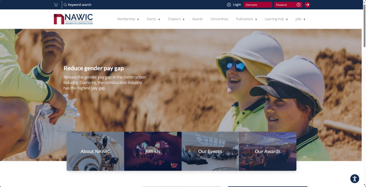 NAWIC website screenshot