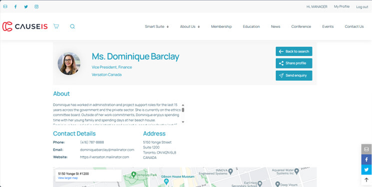Screenshot of Smart Maps screen
