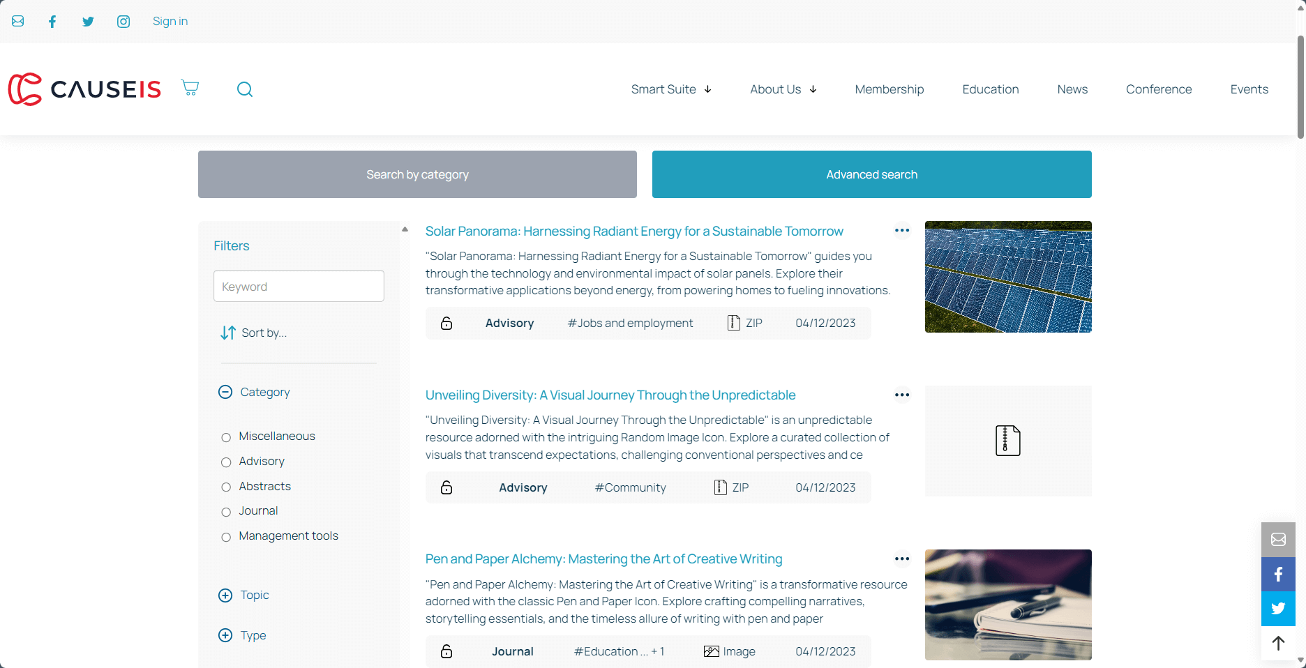 screenshot of smart library